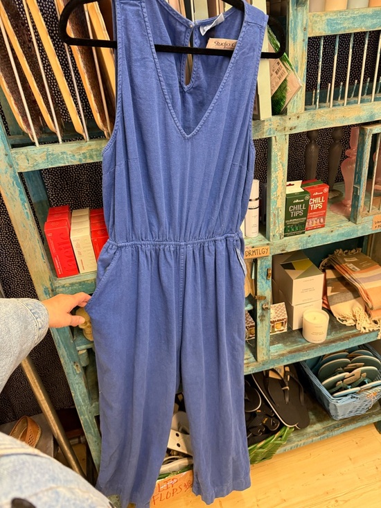 Universal Thread Pants - Universal Thread Periwinkle Sleeveless V-Neck Wide-Leg Jumpsuit